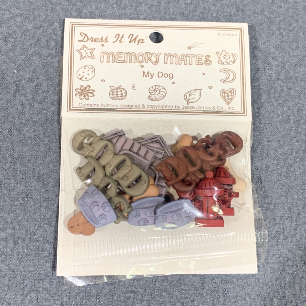 Dress It Up My Dog Buttonsβ Jesse James 6pc Memory Mates Puppy
